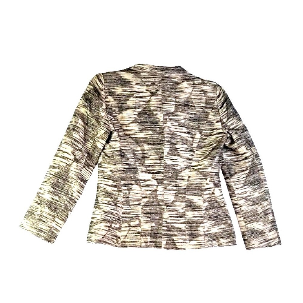 LAFAYETTE 148 New York Women's Tan Black Marled Blazer Jacket Sz 4 Linen Blend - Picture 7 of 9